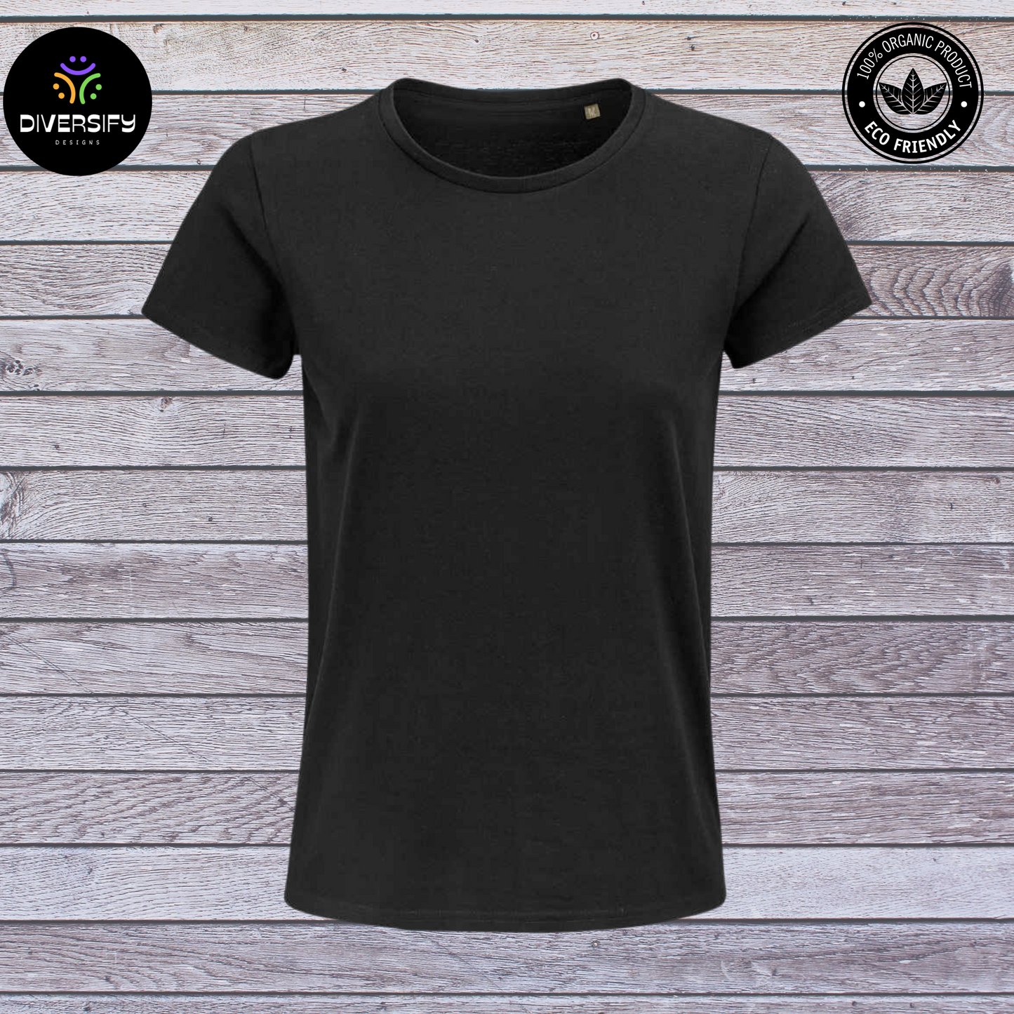 Fully personalised T-Shirt- 100% Organic Cotton. Vegan friendly. Women's fit.