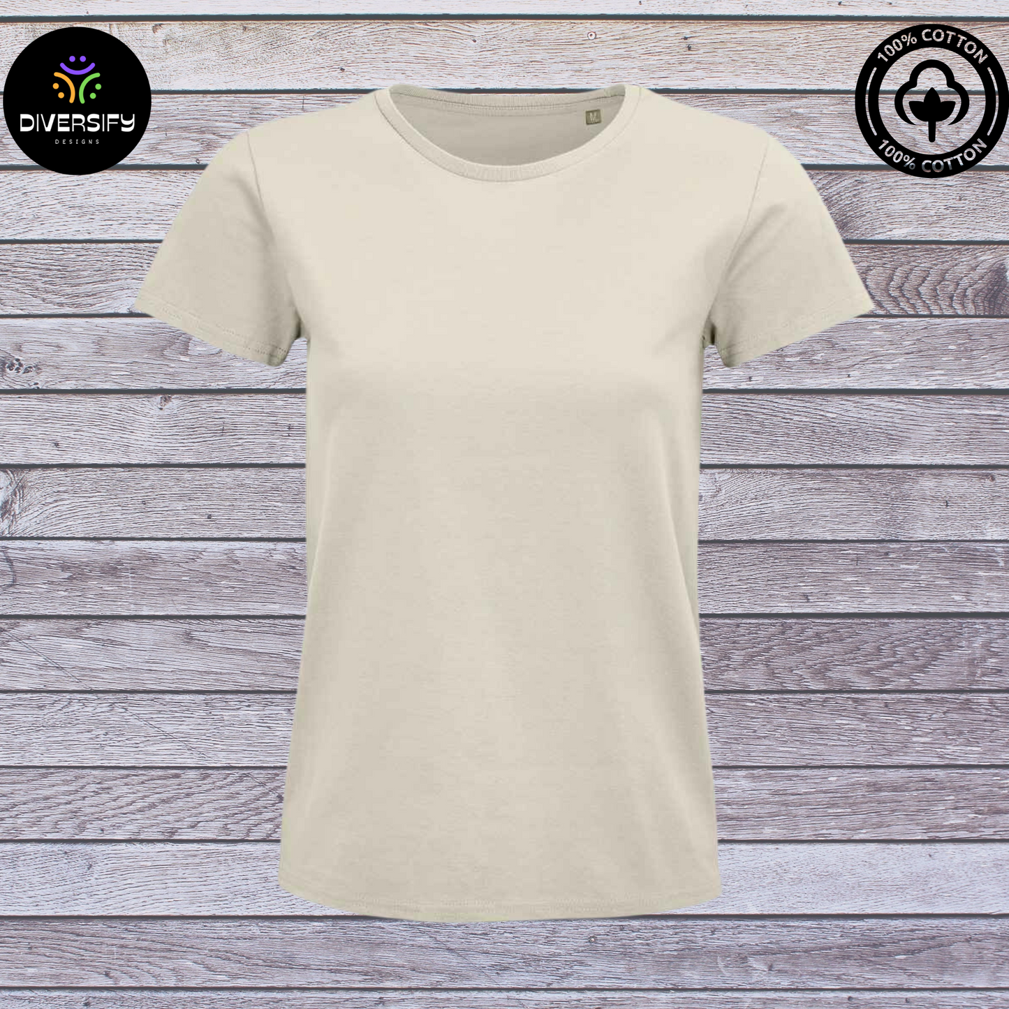 Fully personalised T-Shirt- 100% Organic Cotton. Vegan friendly. Women's fit.