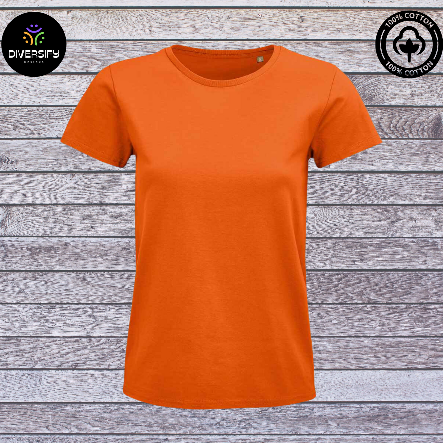 Fully personalised T-Shirt- 100% Organic Cotton. Vegan friendly. Women's fit.