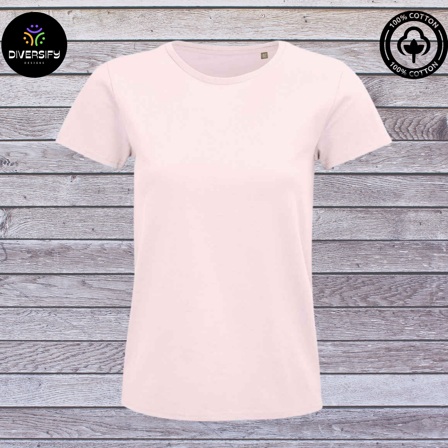 Fully personalised T-Shirt- 100% Organic Cotton. Vegan friendly. Women's fit.