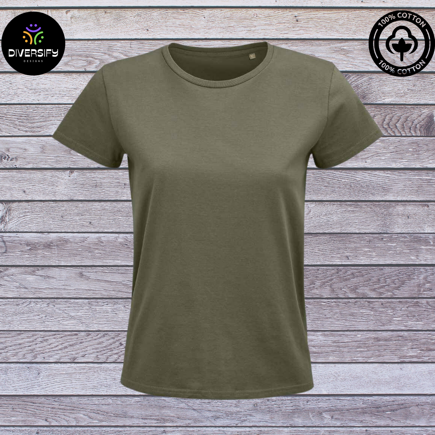 Fully personalised T-Shirt- 100% Organic Cotton. Vegan friendly. Women's fit.