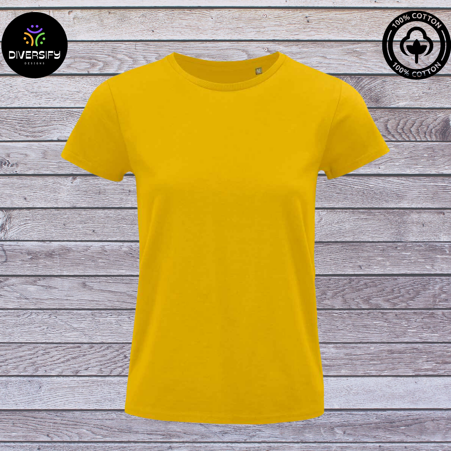 Fully personalised T-Shirt- 100% Organic Cotton. Vegan friendly. Women's fit.