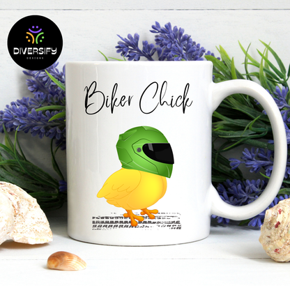 Biker Chick Mug- Personalised.